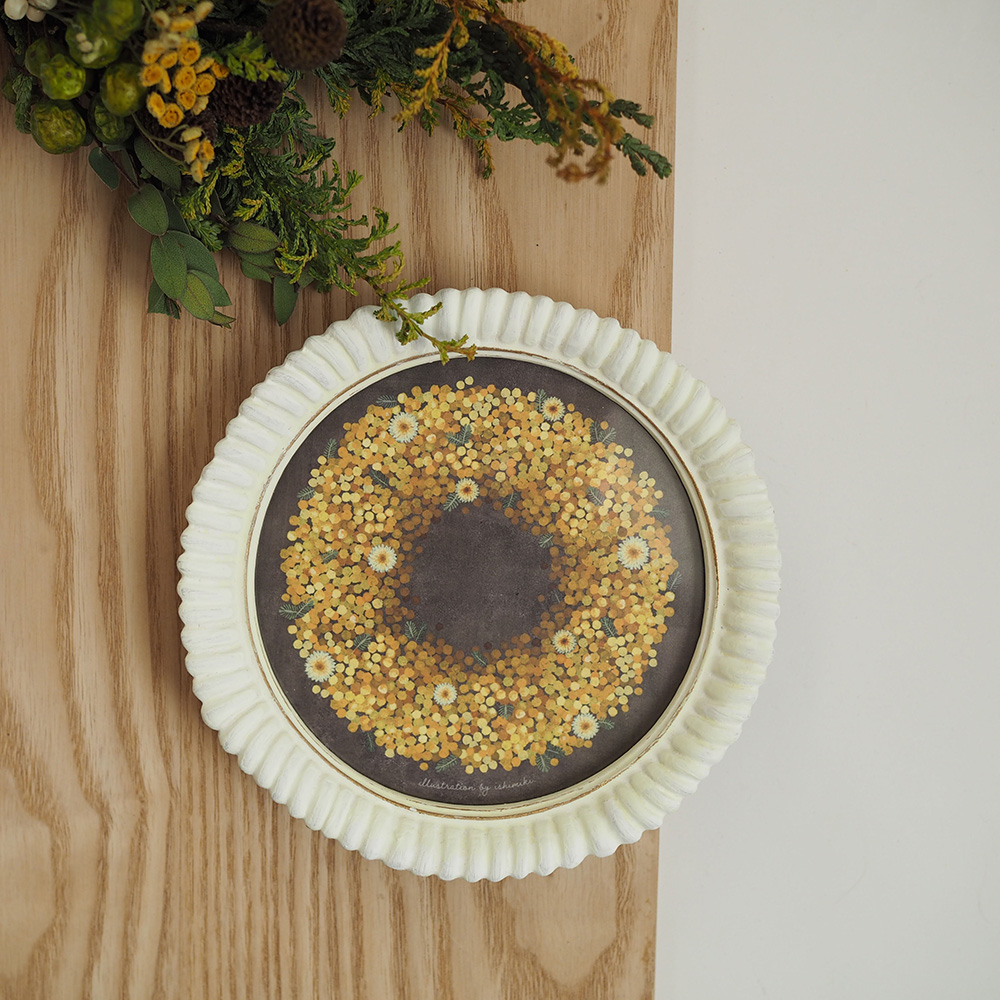 まるいフレーム〈木漏れ日ミモザ〉